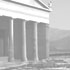 Demeter-Tempel von Gyroula (Sangri, Naxos), 6. Jh. v.Chr. Rekonstruktion nach G. Gruben und A. Ohnesorg (Antike Welt 33, 2002, 387ff.). Realfoto (Bild 2) D. Rothacher, Mai 2004.