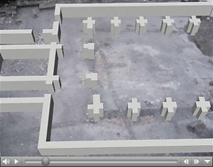 Von der Grabung zum Modell: Die rmische Basilika in Riegel. (Rekonstruktion Dr. Christian Dreier)