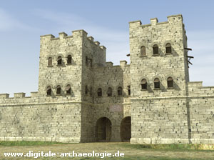 Neuss - Novaesium, Nordtor des Legionslagers.