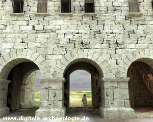 Neuss - Novaesium, Nordtor des Legionslagers.