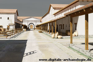 Neuss - Novaesium, Via Praetoria des Legionslagers.