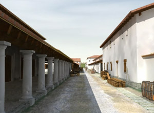 Neuss - Novaesium, Lagergasse im Legionslager.