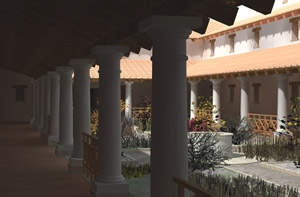 Neuss - Novaesium, im Hof des Valetudinariums (Krankenhaus).