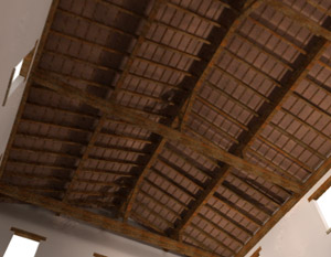 Neuss - Novaesium, Dachstuhl.