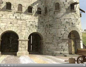 Panorama am Westtor des Legionslagers Novaesium. (CD-ROM 'Das Lager der VI. Legion', Clemens-Sels-Museum Neuss 2003)