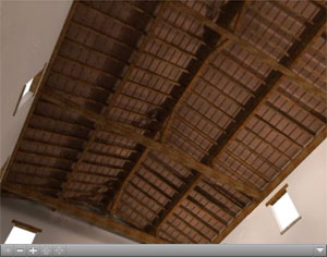 Panorama in der Basilika des Krankenhauses im Legionslager Novaesium. (CD-ROM 'Das Lager der VI. Legion', Clemens-Sels-Museum Neuss 2003)